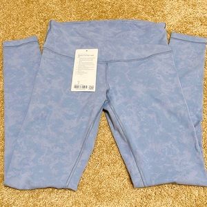 Lululemon Always On High-Rise Tight 28"- color : Sky Wash Print Tempest Blue